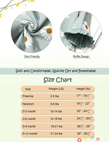 Baby Girl Clothes 9-12 Months Long Sleeve Onesies For Baby Girl Daisy Printed Baby Clothes For Girls 9-12 Month Girl Clothes #TOP5
