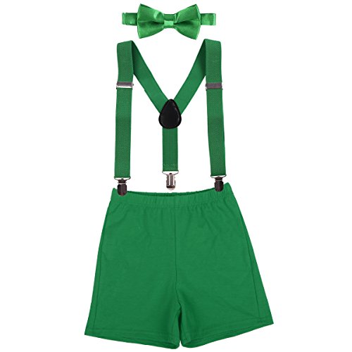 Image of IBTOM CASTLE Baby Boys 1st /2nd Birthday Cake Smash Outfit Suspenders Bloomers Bowtie Set Fishing Party Clothes