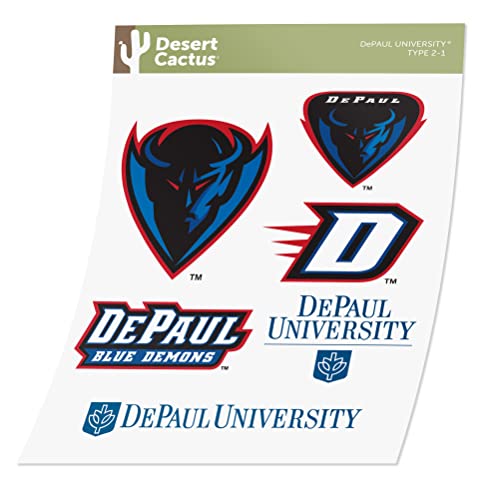 DePaul University Full Sheet Sticker Vinyl Decal Laptop Water Bottle Car Scrapbook (Full Sheet)
