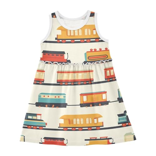 Ollabaky Girls Sleeveless Dress Casual Tank Play Dress Summer Sundress for Toddler Little Girl