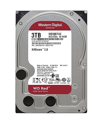 Image of Western Digital 3TB WD Red NAS Internal Hard Drive HDD - 5400 RPM, SATA 6 Gb /s, SMR, 256MB Cache, 3.5 inch - WD30EFAX