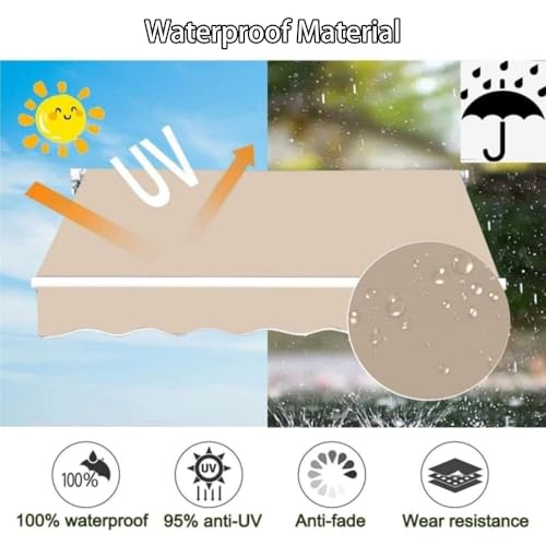 Toldo impermeable de repuesto y cubierta duradera para toldos retráctiles 7