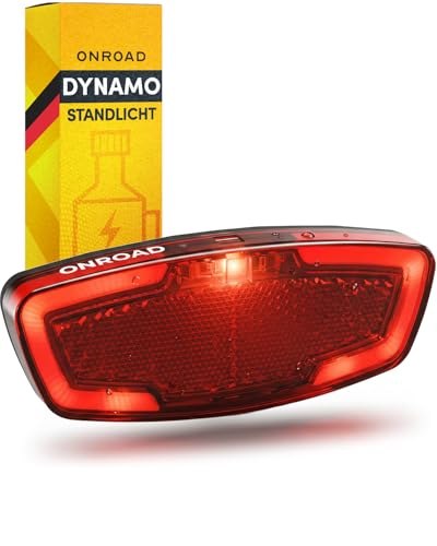 LED Fahrradlicht Dynamo 70 Lux - Fahrradlicht Set LUXON mit sehr hellem Licht & Standlicht - Ohne Akku Immer Einsatzbereit ideal für Alltag, Pendler, Stadtverkehr, für Naben- & Seitendynamo