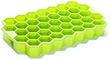 Silicone Ice Cube Tray by Deeer - 37 pc Cute Hex Ice Brick Maker (Green)