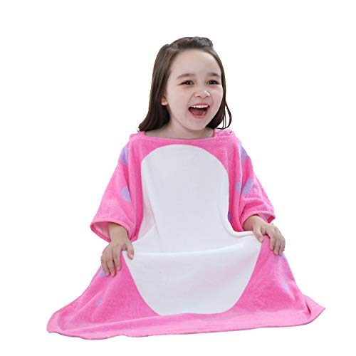 Lolanta Kids Terry Cloth Cover Up Girl'S Bath Towels Hooded Dinosaur, Girls Beach Towel Pool Poncho Swim Cover-Ups Cotton thumb #3