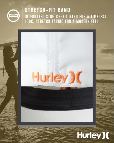 Image of Hurley Mens Baseball Cap - Moisture Wicking Curved Brim Flexfit Fitted Hats for Men with H2O-Dri Sweatband (Sizes: S-XL)