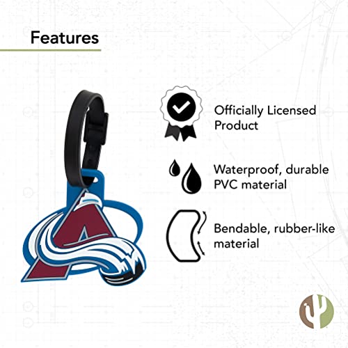 Desert Cactus Colorado Avalanche Luggage Tag Team NHL National Hockey League Bag (PVC Luggage Tag)3