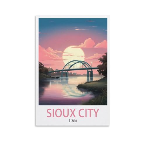 Vintage Metal Tin Sign Funny Retro Sioux City Iowas Decoration for Home Wall Art Kitchen Bar Pub Room Farm Garage Vintage Retro Poster Plaque 15 * 30CM