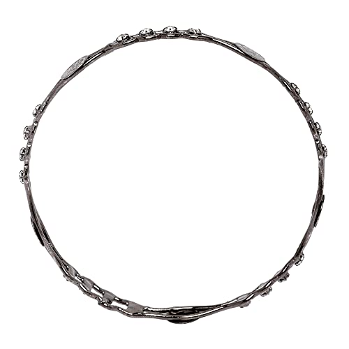 Oxidised Silver-Plated Temple Coin Bangles Set