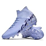 Saynnie Soccer Cleats for Mens Womens Turf Indoor Soccer Shoes Unisex High Ankle AG TF Football Boots Youth Baseball Rugby Training Shoes (2606 Zi AG 38)