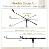 TONOR Microphone Stand with Tablet Holder, Tripod Boom Arm for Floor, Adjustable Height and Angle, Heavy Duty Stand with Carrying Bag, Smartphone and Pad Clamp, Excellent Compatibility, T35