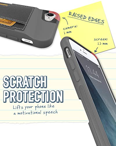 Smartish Iphone Se Wallet Case - Wallet Slayer Vol. 2 [Slim + Protective + Grip] Credit Card Holder For Apple Iphone Se 2022/2020 & Iphone 7/8 - Gray Area #TOP4