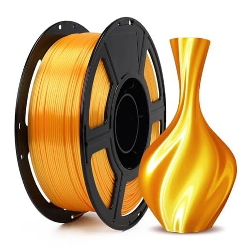FLASHFORGE Silk PLA Filament 1.75mm Bright Gold, Smooth and Silky Texture 3D Printing Filament, Dimensional Accuracy +/- 0.02mm