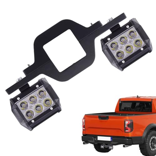 Poss LED - 1225G Luz de conducción al aire libre, vainas LED con soportes de montaje de enganche de remolque | Tira de proyectores de respaldo a prueba de polvo, accesorios de coche inver