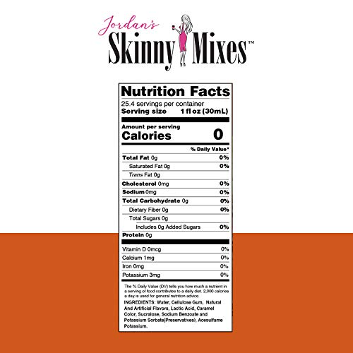 Jordan's Skinny Syrups, Pumpkin Caramel Coffee Syrup, Sugar Free, 25.4 Ounces (Pack Of 1), Zero Calorie Drink Flavoring & Mixes #TOP4