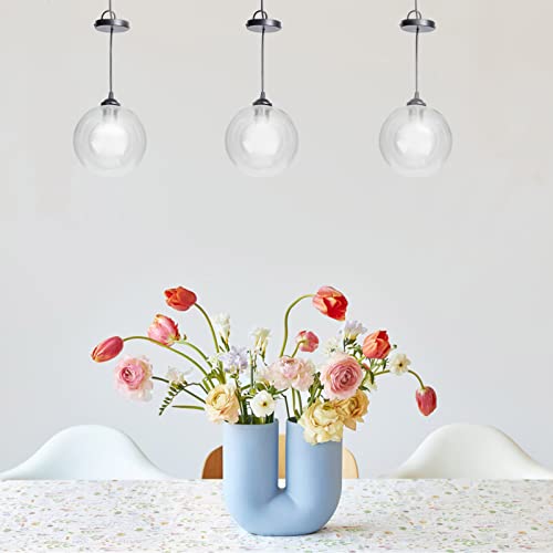 Image of Angoily Double Layer Glass Lamp Shade 4.72In Ceiling Light Cover G9 Base Replacement Globe for Chandelier Pendant Lighting Fixture