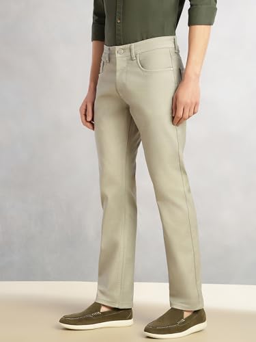 Image of Thomas Scott Men's Cricket Club Collection Mid-Rise Straight Fit Stretchable Jeans | 5-Pocket | No-Fade Denim