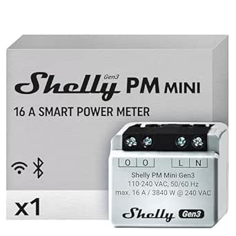 Shelly PM Mini Gen3 - Micromodule Compteur de consommation connecté, Wi