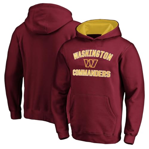 Outerstuff NFL Kids Youth 4-20 Officially Licensed City Wide Arch Logo Pullover Hoodie Sweatshirt (US Numeric 18 20 Regular Washington Commanders - Red)
