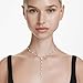 Swarovski Ariana Grande Y Style Crystal and Pearl Necklace in Rhodium Finish - Part of the Ariana Grande x Capsule Collection