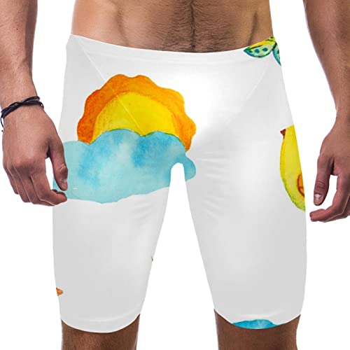 Maillot de bain long homme oiseau papillon multicolore taille M plage piscine