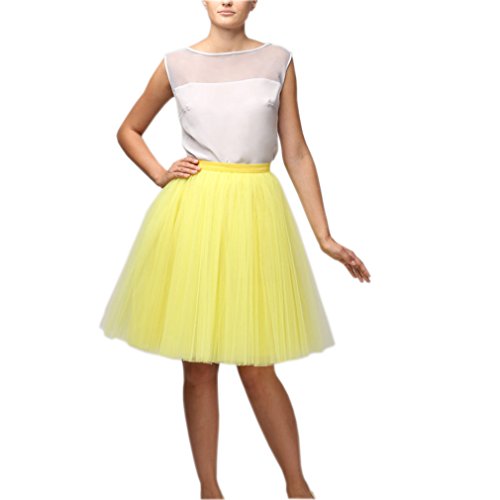 Lisong Women's Knee Length Pleated Layered Tutu Tulle Party Skirt