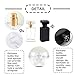 Glass Perfume Bottle Empty Refillable 8Pack Clear Travel Perfume Spray Atomizer Bottle 50ml Perfume Fine Mist Spray Perfume Bottle Atomizer Container with Sprayer Applicator (Black Square 50ml 8PCS)
