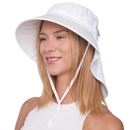 Image of JAN & JUL Water Resistant Sun Hat with UV Protection and Neck Flap for Men and Women