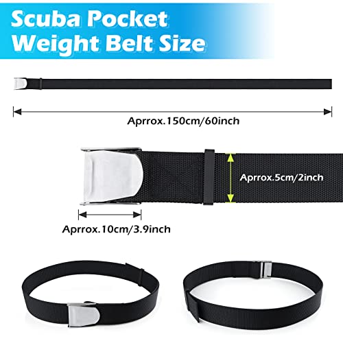 Pluzluce 60" Long Scuba Diving Weight Belt, Adjustable Snorkeling Webbing Weight Strap Belts With Quick-Release Stainless Steel Buckle For Free Diving, Spear Fishing Black #TOP6