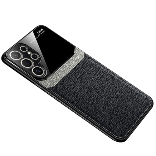 Étui Samsung Galaxy S25 Ultra anti-rayures coque fine en cuir noir robuste