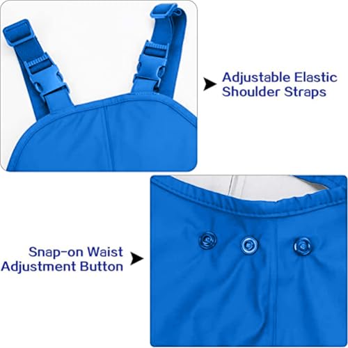 Image of SSAWcasa Kids Rain Pants, Toddler Waterproof Boys Girls Pants, Mud Dirty Proof Rain Suspender Trousers Overalls