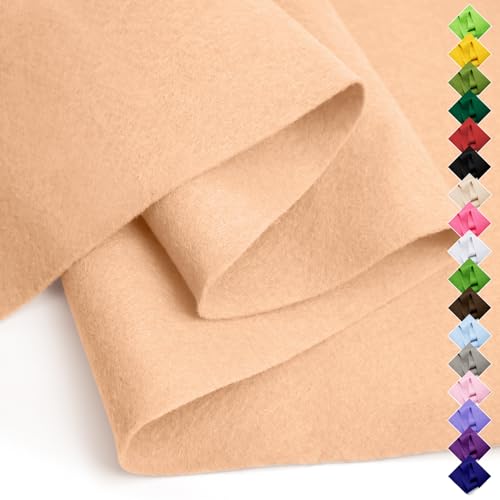 Image of Soft Felt Fabric Sheet 18 inch x 36 inch, 1.6mm Acrylic Craft Felt, Peach | Soft Thick Felt by The Yard, Large Precut Sheet, Nonwoven Fabric for Sewing DIY Crafts, Classroom & Home Decor