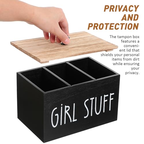 Caja de almacenamiento de madera con separadores para optimizar el baño 4