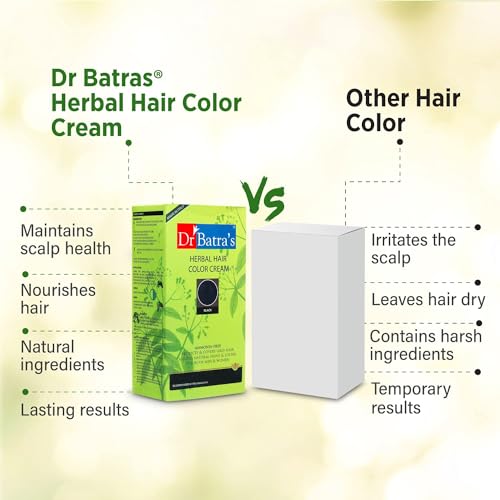 Image of Dr Batra's Herbal Hair Colour Black 130g (Pack Of 2) | Ammonia-Free Grey Coverage | With Henna, Amla & Thuja | Long-Lasting Natural Shine | For Men & Women