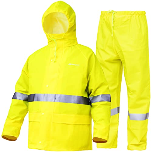 Rain Suits for Men Waterproof Work Heavy Duty Rain Suit Rain coats Rain Gear Jacket and Pants...