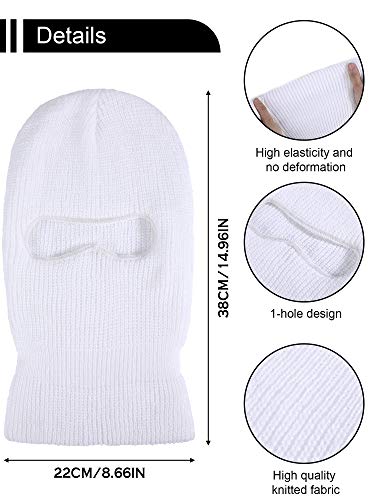 Satinior 1 Hole Knitted Full Face Cover Ski Mask Winter Balaclava Warm Full Face Mask Neck Gaiters For Outdoor Sports thumb #2