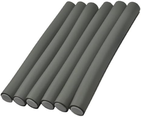 Diane Twist-Flex Rods â€“ Hair Rollers for Women and Girls â€“ Large â€“10â€ x 11/16â€ â€“ Gray â€“ DT22, 6 Count (Pack of 1)