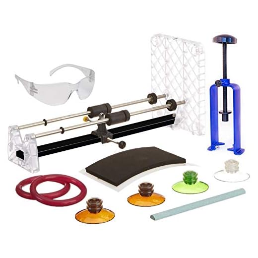 Creator's Bottle Cutter - Ultimate Suite Edition W/Blue Bottle Neck Cutter - Set of 4 Glastoppers - Abrasive Stone - Google Rated Number 1 Best DIY Bottle Cuttting System Worldwide - Made in The USA