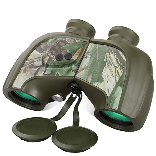 HUTACT 10 x 50 Fernglas Erwachsene, LCD Display mit Temperatur und Kompass, für Vogelbeobachtung Cover