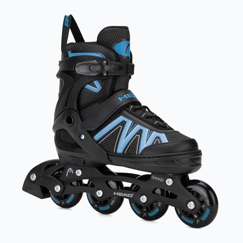 Head Climb Kinder-Inlineskates blau – größenverstellbare Inline-Skates für Jungen – Alu-Schiene, ABEC-7, 82A PU-Rollen (34-37)
