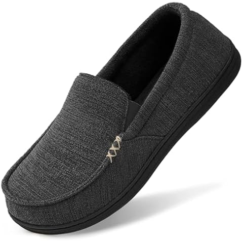 HomeTop Men's Classic Microsuede Slippers Cover