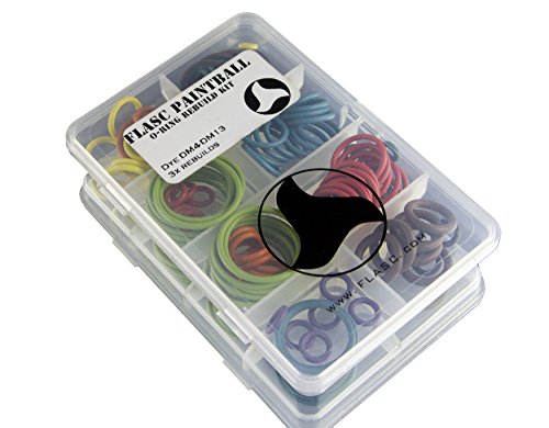 Flasc Paintball Dye DM4 - DM13 Oring kit with 3X Rebuilds Color Coded