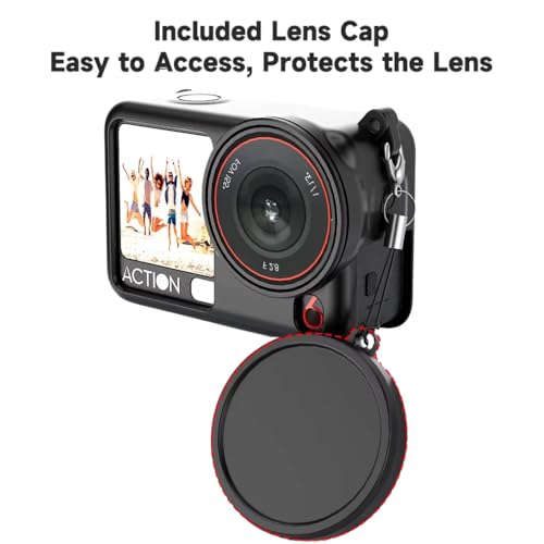 Image of Yantralay Silicone Protective Case for D JI Os mo Action 6 | Soft Shockproof Cover with Lens Cap & Anti-Lost Lanyard | Action Camera Accessories