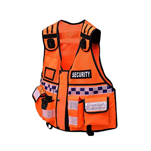 RAC3 New Model Hi Viz Tactical Vest,Dog Handler, Security Vest, Tac Vest (Orange Security) - Image 4