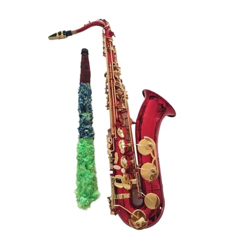 プロ仕様アルトサックス 赤い手作りの花のサックス金管楽器Ebキーケースとマウスピース付き
