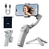Estabilizador para Celular de Três Eixos, Controle Remoto Desmontável, Estabilizador Inteligente Portátil Plegável para Android e iPhone, Ideal para YouTube, TikTok (M01)