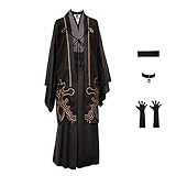 HNZQE Women Anime Nier Automata 9S Yorha 2B Kimono Cosplay Costume Black Maid Dress Halloween Outfit for Men (L-9s kimono)
