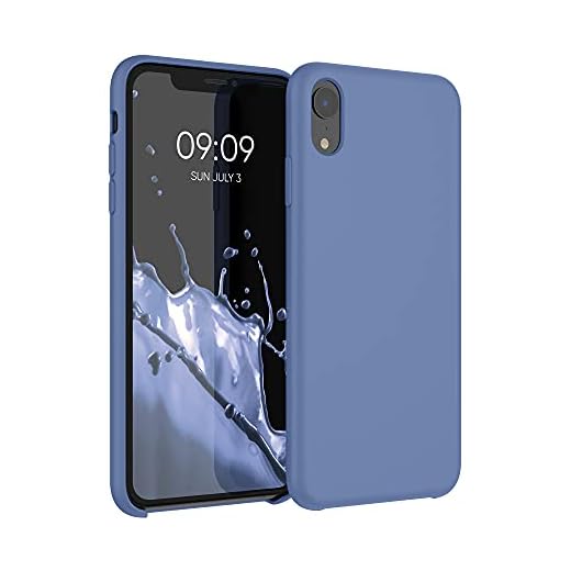 kwmobile Carcasa Compatible con Apple iPhone XR - Funda de Silicona para móvil - Cover Trasero en Azul Oscuro