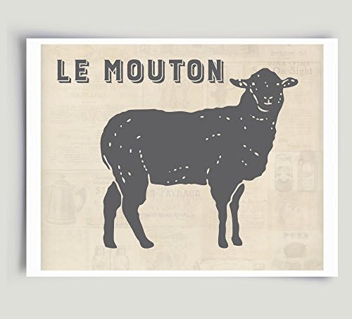 Sheep Rustic French Farmhouse Kitchen Art Unframed Paper Print
