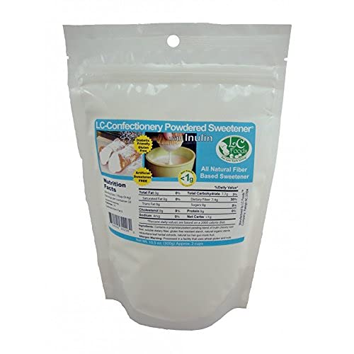 Low Carb Foods Confectionery Powdered Sweetener Inulin | 100% All Natural Ingredients | No Fat & Cholesterol | High Fiber & Protein | No Sugar Diabetic Friendly | 10.4 Oz #TOP3